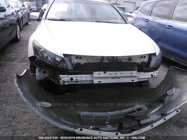 1HGCS22839A012061 - 2009 HONDA ACCORD EXL WHITE photo 6