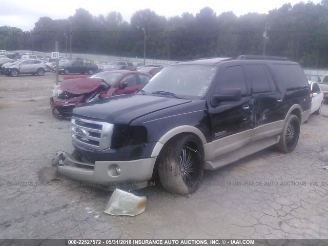 1FMFK17537LA31548 - 2007 FORD EXPEDITION EL EDDIE BAUER BLACK photo 2