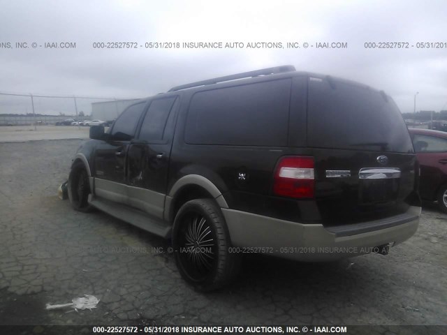 1FMFK17537LA31548 - 2007 FORD EXPEDITION EL EDDIE BAUER BLACK photo 3