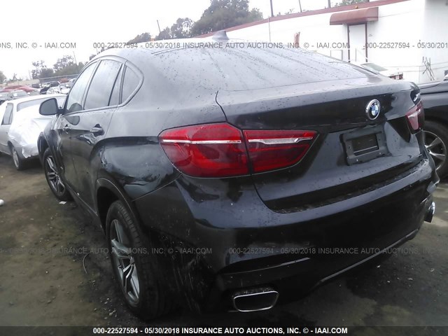 5UXKU2C55G0N82556 - 2016 BMW X6 XDRIVE35I BLACK photo 3