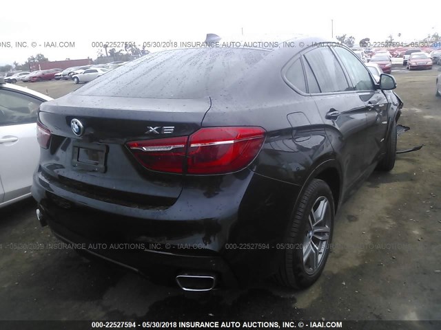 5UXKU2C55G0N82556 - 2016 BMW X6 XDRIVE35I BLACK photo 4