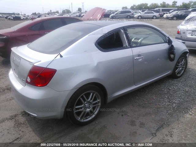 JTKDE177070175122 - 2007 TOYOTA SCION TC SILVER photo 4