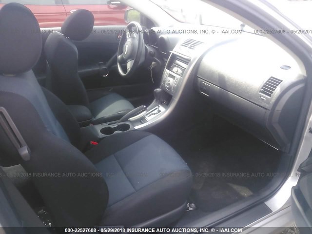 JTKDE177070175122 - 2007 TOYOTA SCION TC SILVER photo 5