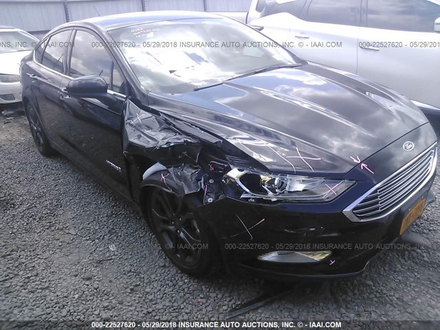 3FA6P0LU9JR169722 - 2018 FORD FUSION SE HYBRID BLACK photo 6