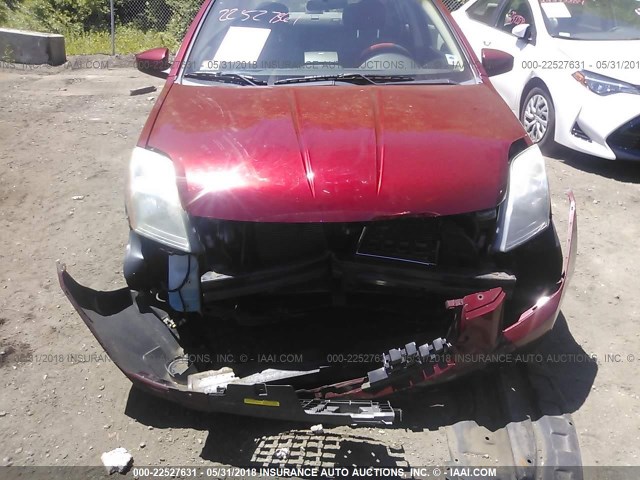 3N1AB61E48L721659 - 2008 NISSAN SENTRA 2.0/2.0S/2.0SL RED photo 6