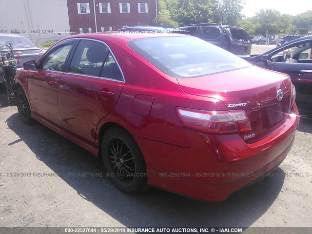 4T1BE46K57U020818 - 2007 TOYOTA CAMRY NEW GENERAT CE/LE/XLE/SE RED photo 3