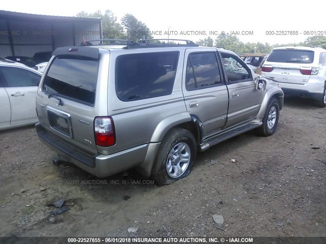 JT3GN87R520251042 - 2002 TOYOTA 4RUNNER LIMITED BEIGE photo 4