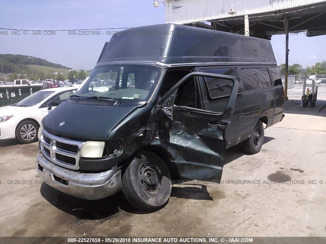 2B6LB31Z8YK159031 - 2000 DODGE RAM VAN B3500 GREEN photo 2