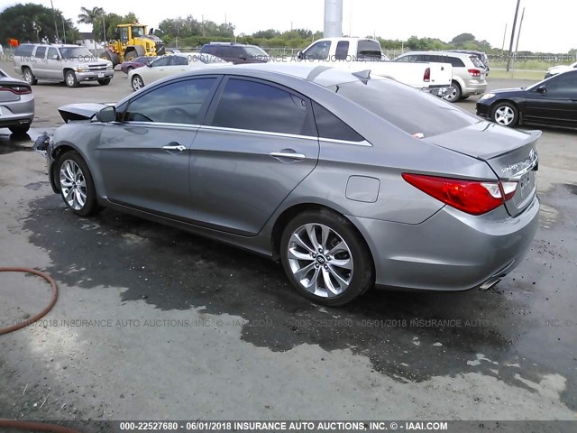 5NPEC4AB7DH533072 - 2013 HYUNDAI SONATA SE/LIMITED GRAY photo 3