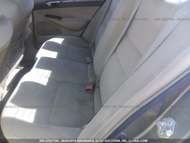 JHMFA36258S010765 - 2008 HONDA CIVIC HYBRID GRAY photo 8