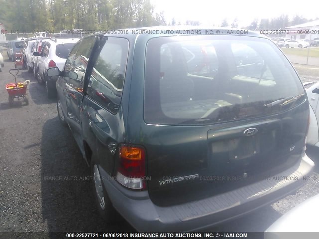 2FMZA51431BA14165 - 2001 FORD WINDSTAR LX GREEN photo 3