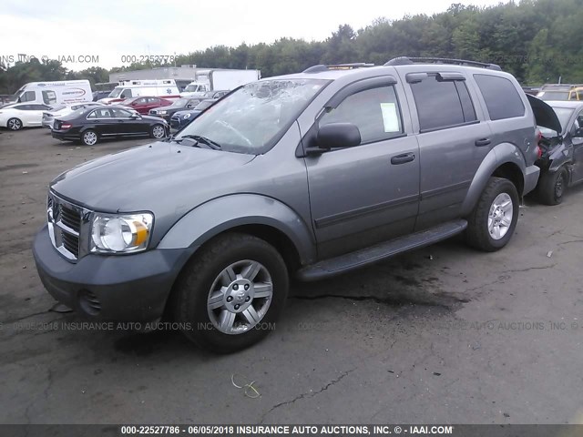 1D8HB38N27F572663 - 2007 DODGE DURANGO SXT GRAY photo 2