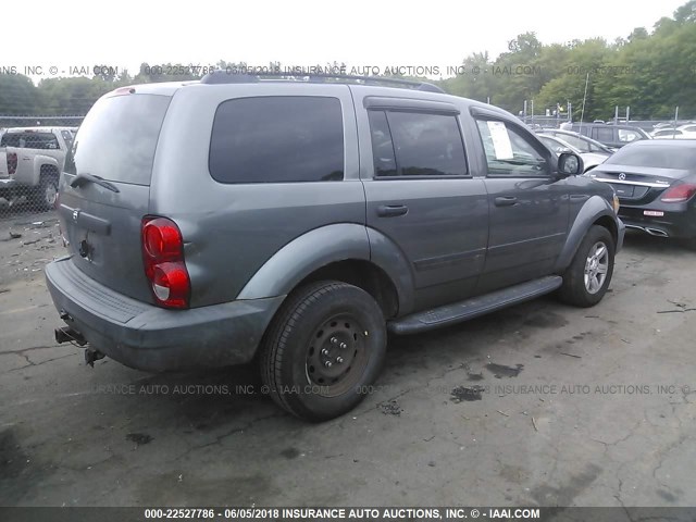 1D8HB38N27F572663 - 2007 DODGE DURANGO SXT GRAY photo 4