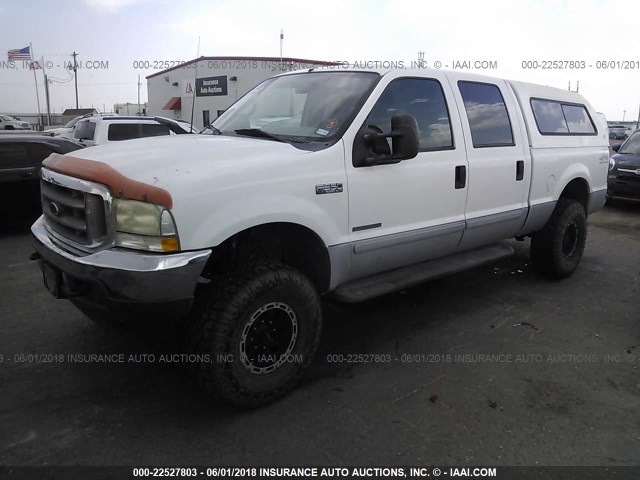 1FTSW31F52EB93103 - 2002 FORD F350 SRW SUPER DUTY WHITE photo 2