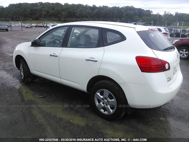 JN8AS5MT9AW500404 - 2010 NISSAN ROGUE S/SL/KROM WHITE photo 3