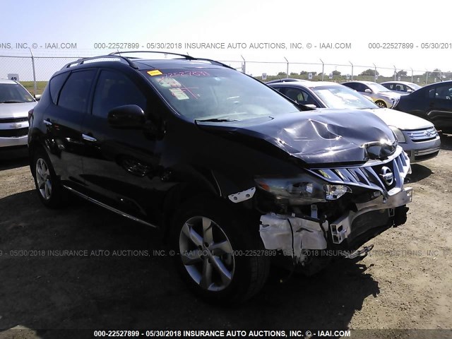 JN8AZ18U09W103800 - 2009 NISSAN MURANO S/SL BLACK photo 1