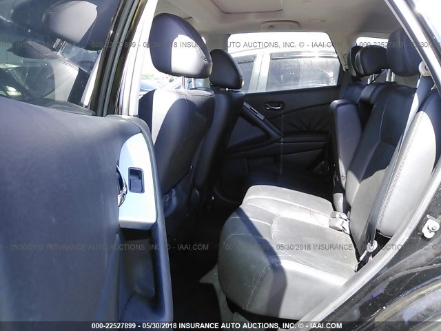 JN8AZ18U09W103800 - 2009 NISSAN MURANO S/SL BLACK photo 8