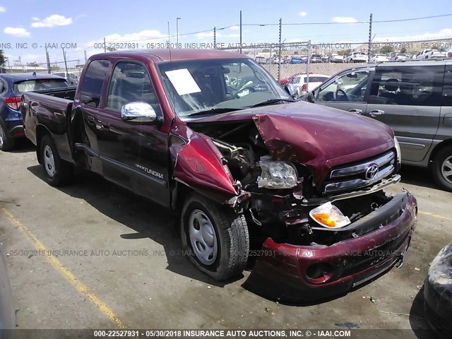 5TBRT34136S482853 - 2006 TOYOTA TUNDRA ACCESS CAB SR5 RED photo 1