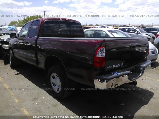 5TBRT34136S482853 - 2006 TOYOTA TUNDRA ACCESS CAB SR5 RED photo 3