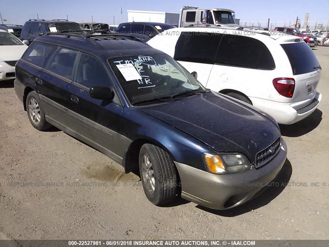 4S3BH675737656911 - 2003 SUBARU LEGACY OUTBACK AWP Dark Blue photo 1