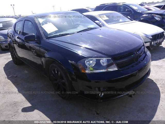 1C3CDZCG2EN217398 - 2014 DODGE AVENGER SXT BLACK photo 1