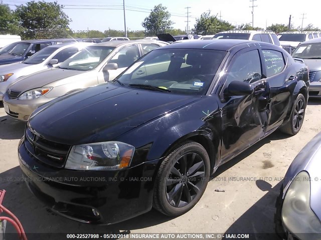 1C3CDZCG2EN217398 - 2014 DODGE AVENGER SXT BLACK photo 2