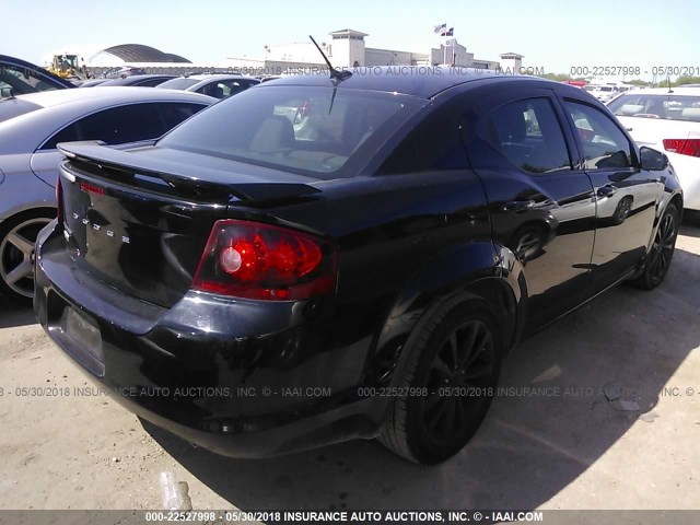 1C3CDZCG2EN217398 - 2014 DODGE AVENGER SXT BLACK photo 4