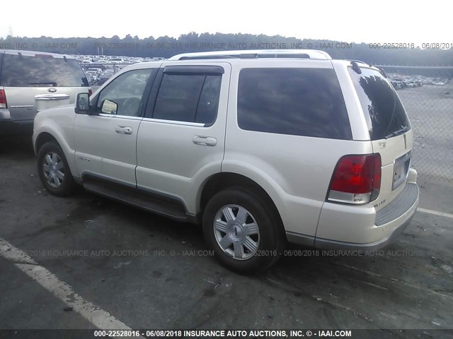 5LMEU68H45ZJ33573 - 2005 LINCOLN AVIATOR 奶油色 照片 3