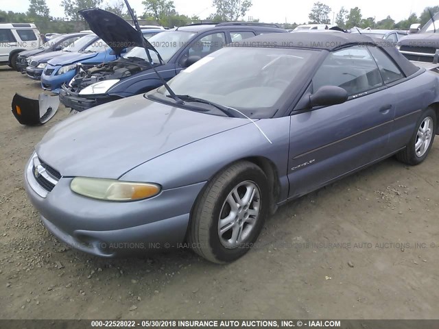 3C3EL45HXVT617634 - 1997 CHRYSLER SEBRING JX BLUE photo 2