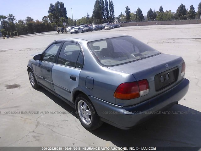 2HGEJ6676VH547840 - 1997 HONDA CIVIC LX BLUE photo 3