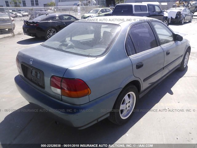 2HGEJ6676VH547840 - 1997 HONDA CIVIC LX BLUE photo 4