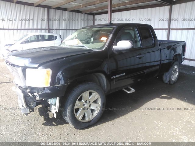 1GTEC19J58Z274896 - 2008 GMC SIERRA C1500 BLACK photo 2