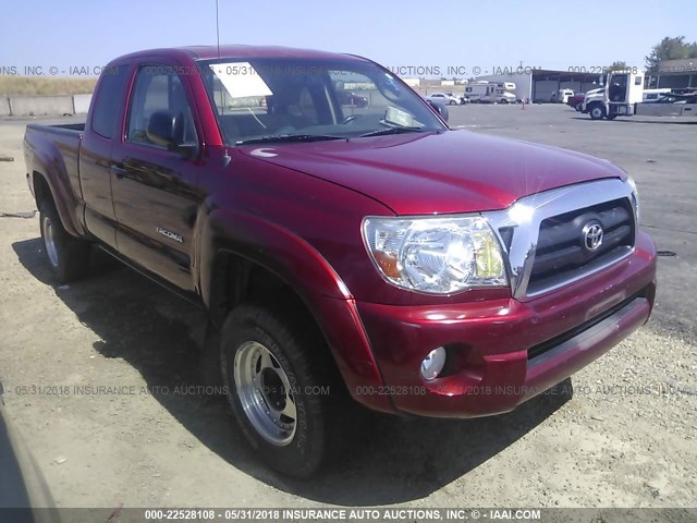 5TETU62N76Z238479 - 2006 TOYOTA TACOMA PRERUNNER ACCESS CAB RED photo 1