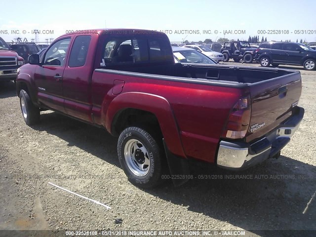 5TETU62N76Z238479 - 2006 TOYOTA TACOMA PRERUNNER ACCESS CAB RED photo 3