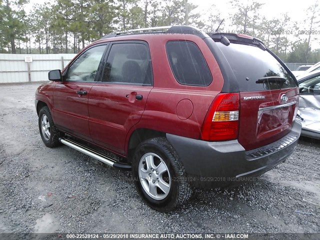 KNDJF724887527802 - 2008 KIA SPORTAGE LX MAROON photo 3