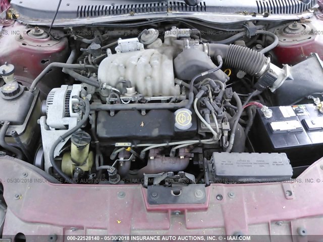 1FALP52U5VG254216 - 1997 FORD TAURUS GL RED photo 10