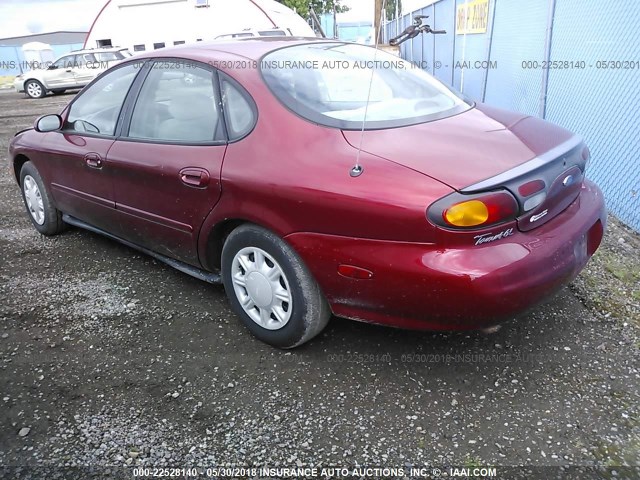 1FALP52U5VG254216 - 1997 FORD TAURUS GL RED photo 3