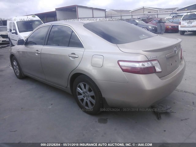 JTNBB46K073001771 - 2007 TOYOTA CAMRY NEW GENERAT HYBRID GOLD photo 3