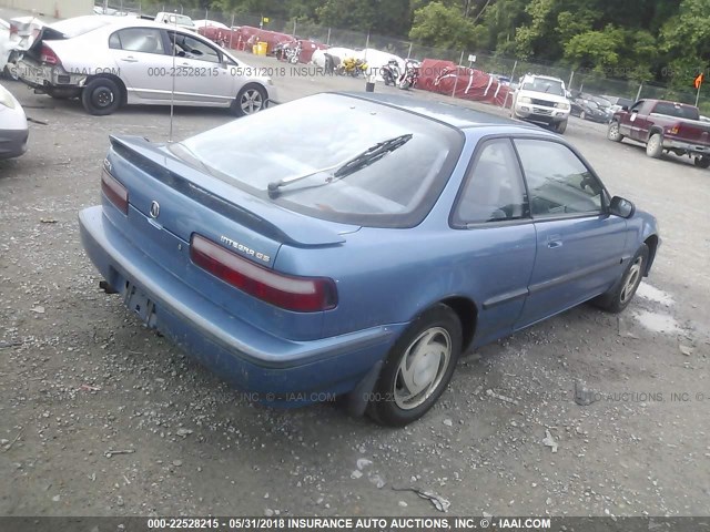 JH4DA9465MS003177 - 1991 ACURA INTEGRA GS BLUE photo 4