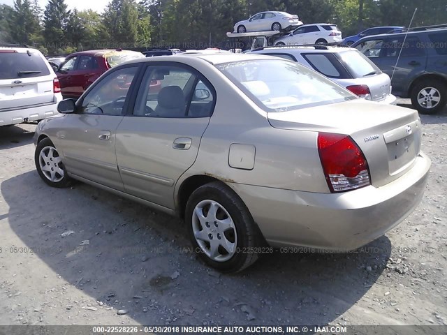 KMHDN46D06U246466 - 2006 HYUNDAI ELANTRA GLS/GT/LIMITED TAN photo 3