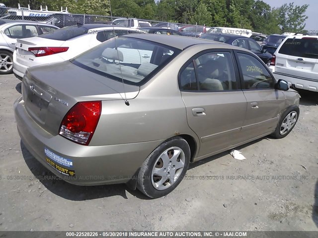 KMHDN46D06U246466 - 2006 HYUNDAI ELANTRA GLS/GT/LIMITED TAN photo 4