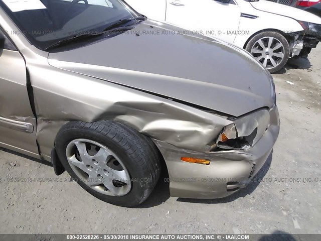 KMHDN46D06U246466 - 2006 HYUNDAI ELANTRA GLS/GT/LIMITED TAN photo 6