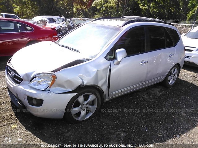 KNAFG525087171245 - 2008 KIA RONDO LX/EX SILVER photo 2