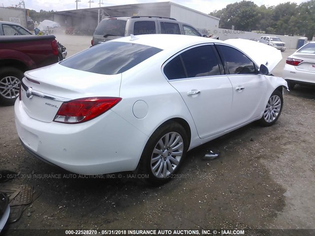 2G4GS5EK3C9148228 - 2012 BUICK REGAL PREMIUM WHITE photo 4