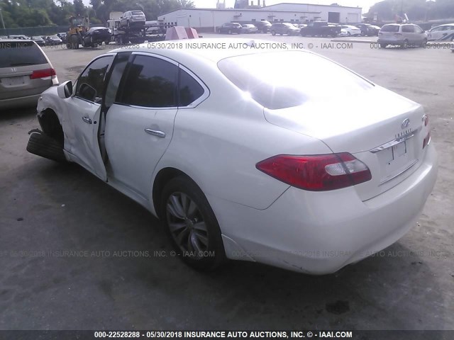 JN1BY1AR7BM371224 - 2011 INFINITI M37 X WHITE photo 3