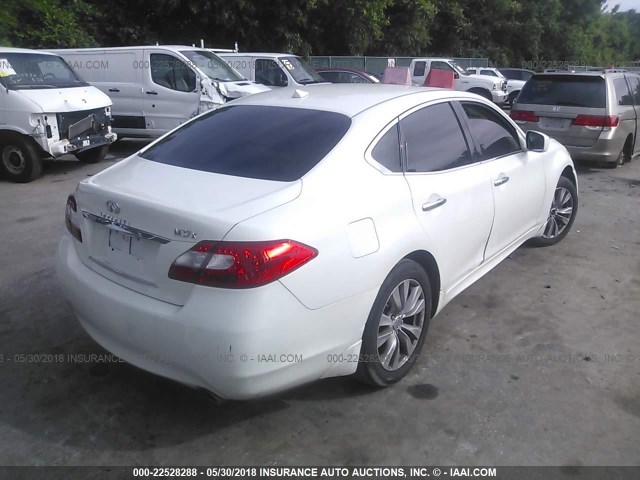 JN1BY1AR7BM371224 - 2011 INFINITI M37 X WHITE photo 4