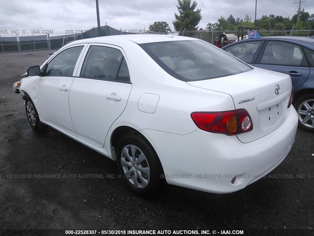 JTDBL40E999077056 - 2009 TOYOTA COROLLA LE/XLE WHITE photo 3