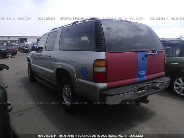 3GNGK26U1YG179937 - 2000 CHEVROLET SUBURBAN K2500 GRAY photo 3