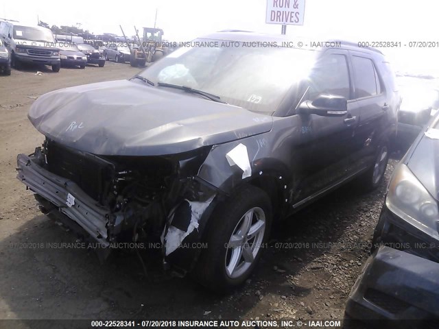 1FM5K8D87GGB77219 - 2016 FORD EXPLORER XLT GRAY photo 2