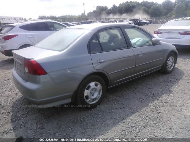 JHMES966X4S004761 - 2004 HONDA CIVIC HYBRID SILVER photo 4